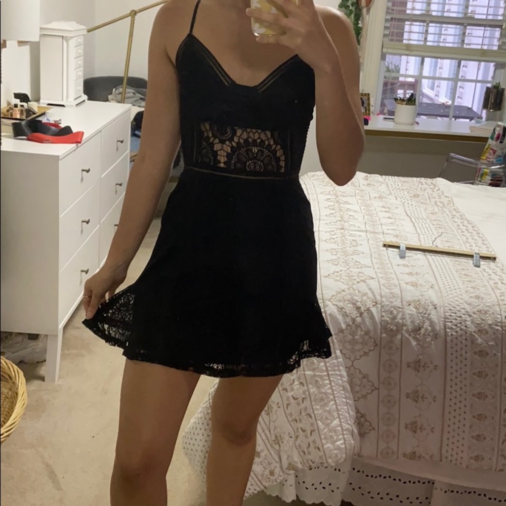 Black lace dress